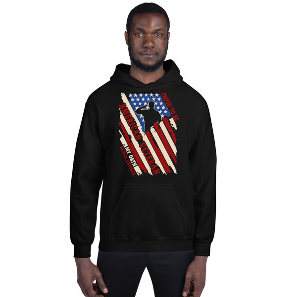Proud to be American Veteran (US Flag) Unisex Hoodie