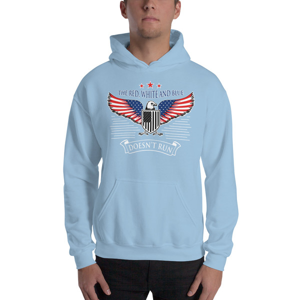 The Red White and Blue Doesn't Run Unisex Hoodie