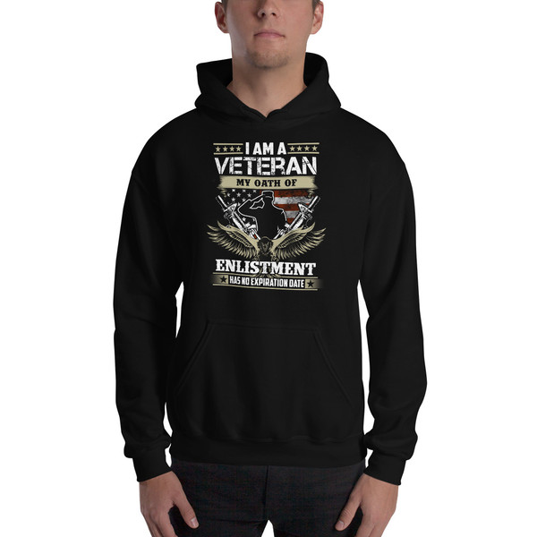 I Am a Veteran (No Expiration) (Option 4) Unisex Hoodie