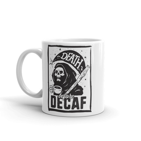 Death Before Decaf Reaper Mug