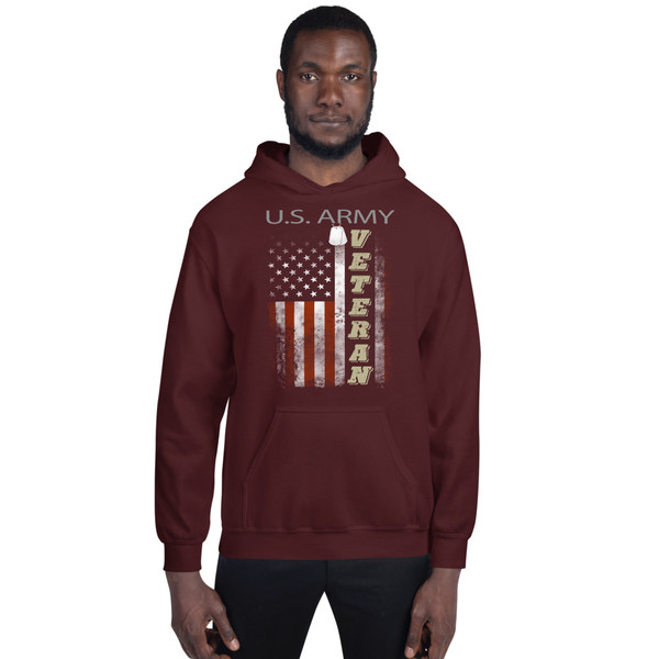 US Army Veteran Flag Design Unisex Hoodie
