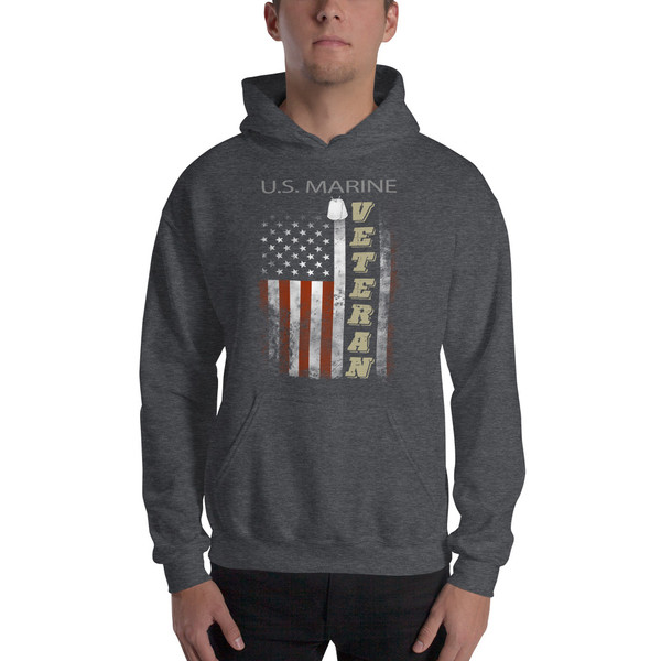 US Marine Veteran Flag Design Unisex Hoodie
