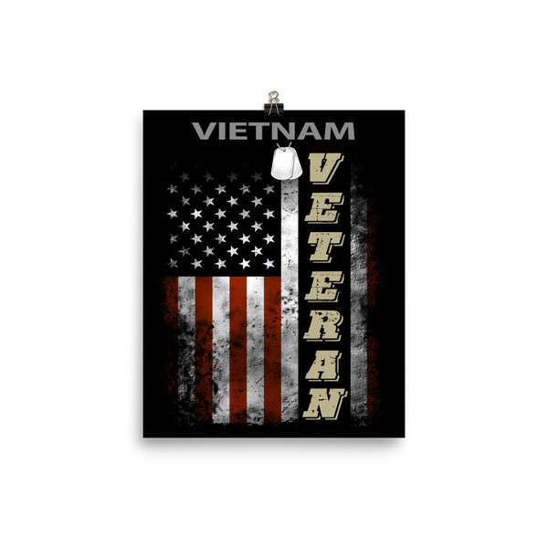 Vietnam Veteran Flag Poster