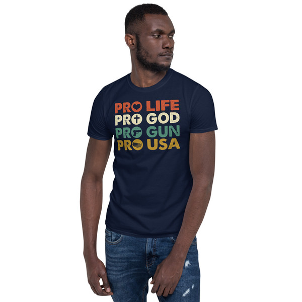 Pro Life/God/Gun/USA Short-Sleeve Unisex T-Shirt