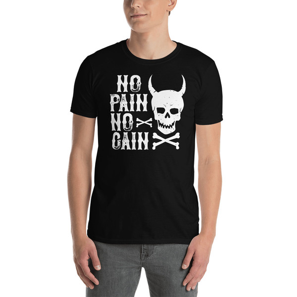 No Pain No Gain (Skull) Short-Sleeve Unisex T-Shirt