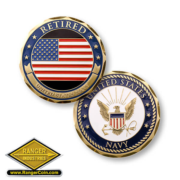 U.S. Navy Retired (FLAG) Challenge Coin
