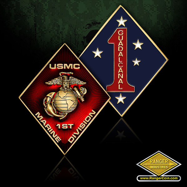 1st Marine Division Guadalcanal Challenge Coin