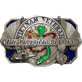 Vietnam Veteran "The Forgotten Warrior" Buckle