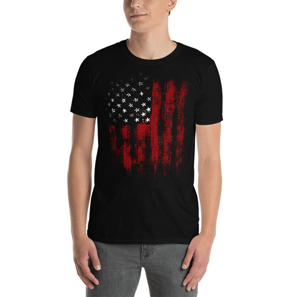 Draped US Flag (Option 8) Short-Sleeve Unisex T-Shirt