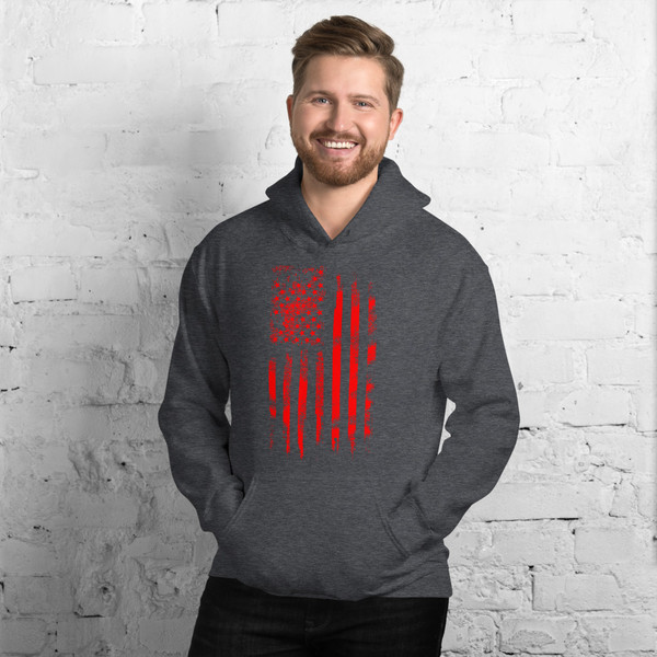 Draped US Flag (Option 9) Unisex Hoodie