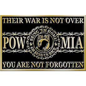 POW/MIA "THEIR WAR IS NOT OVER" Buckle