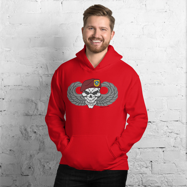 3-504 Skull w/ Wings Unisex Hoodie