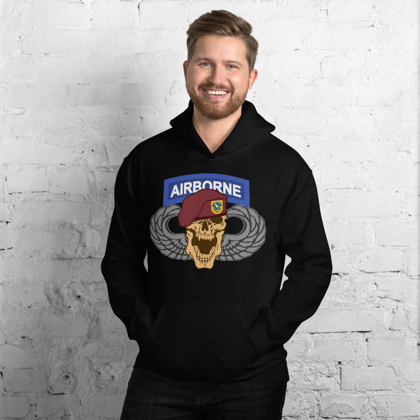 1-504 Airborne Skull Unisex Hoodie