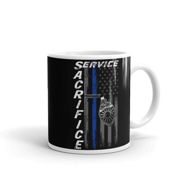 Service and Sacrifice (Police Blue Line) Mug