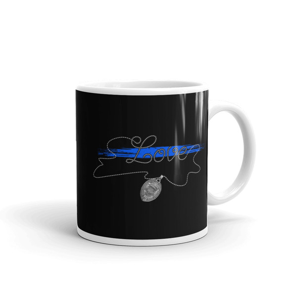 Love the Badge (Police Blue Line) Mug