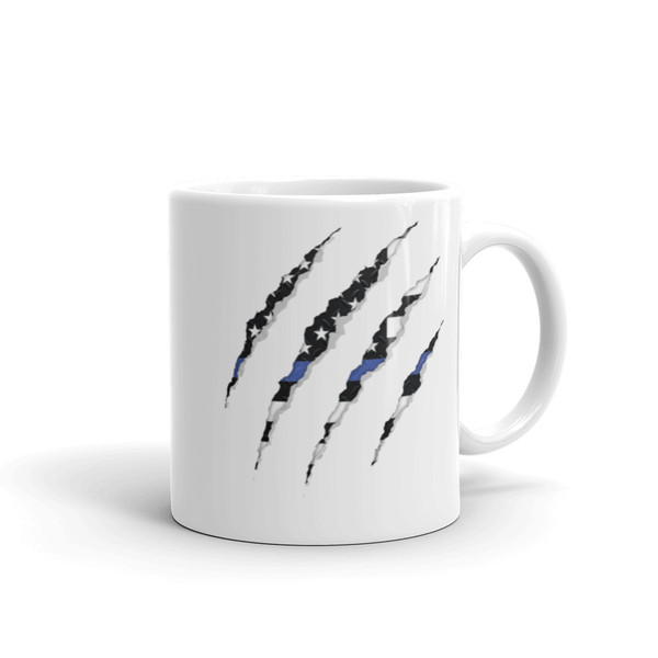 Scratches (Police Blue Line) Mug