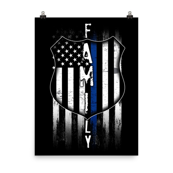 Family (Police Blue Line) Poster