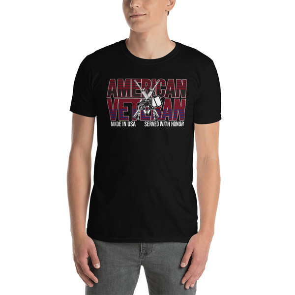 American Veteran (Served with Honor) Short-Sleeve Unisex T-Shirt (Option 2)
