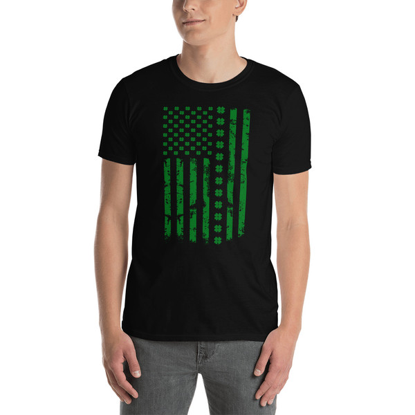 USA Flag (Saint Patrick's Day) Short-Sleeve Unisex T-Shirt