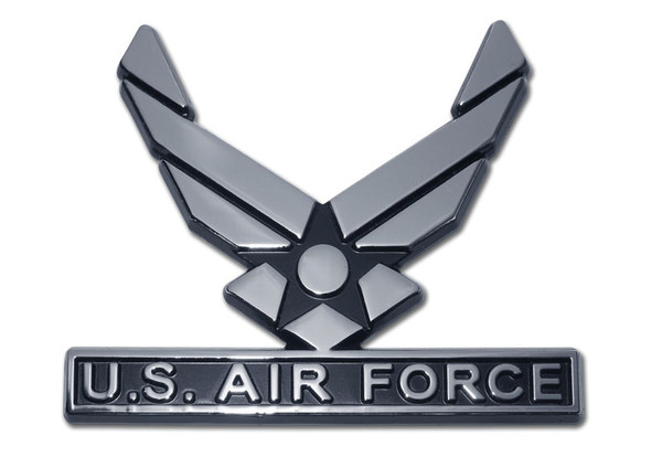 Air Force Chrome Auto Emblem (Wings)