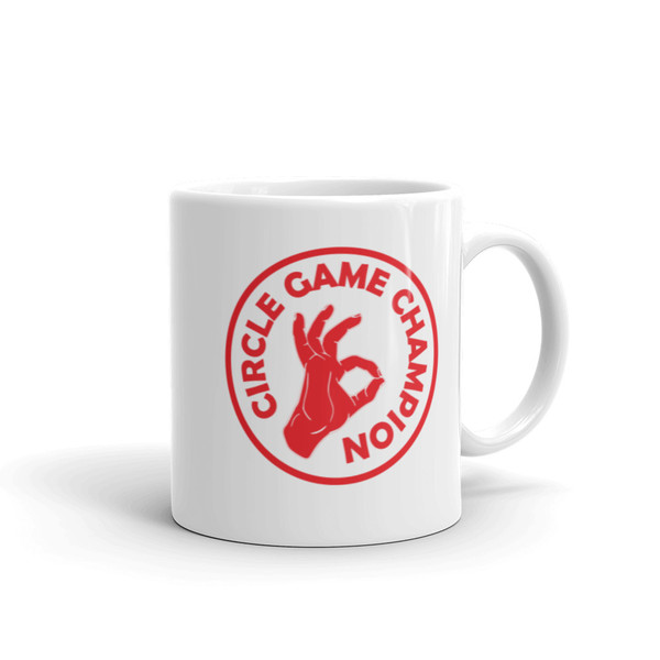 Circle Game Champion White glossy mug