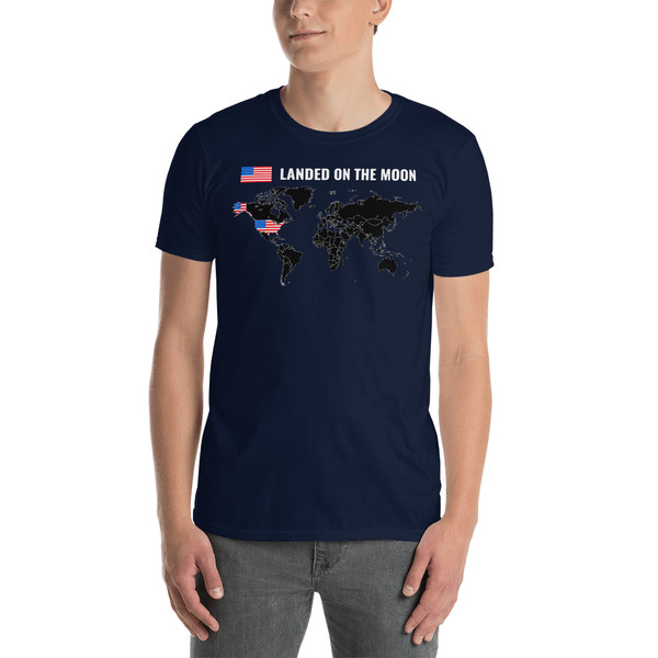 USA Landed on the Moon Short-Sleeve Unisex T-Shirt