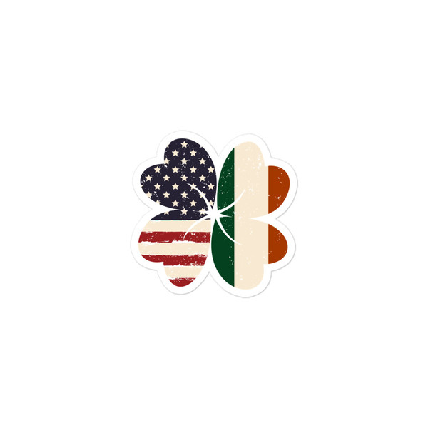 Irish American Shamrock Bubble-free sticker