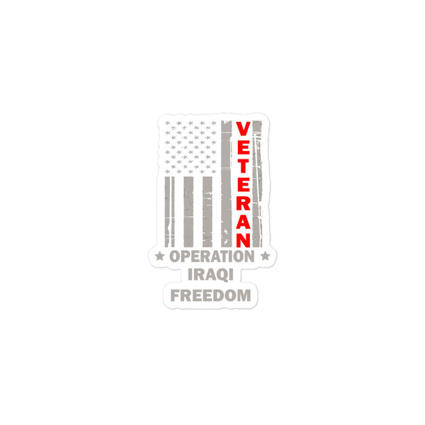 Operation Iraqi Freedom Veteran Bubble-free sticker