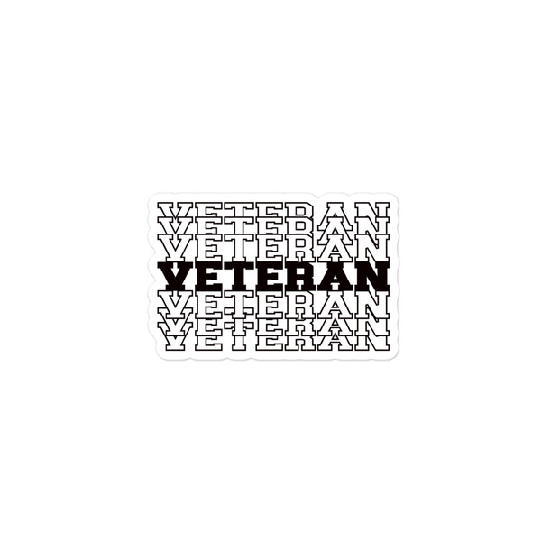 Veteran Stacked Bubble-free sticker