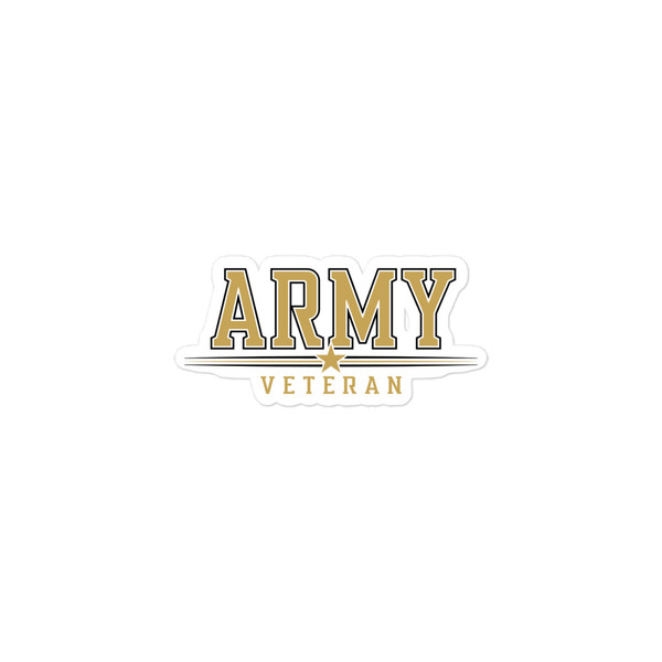 Army Veteran Bubble-free sticker
