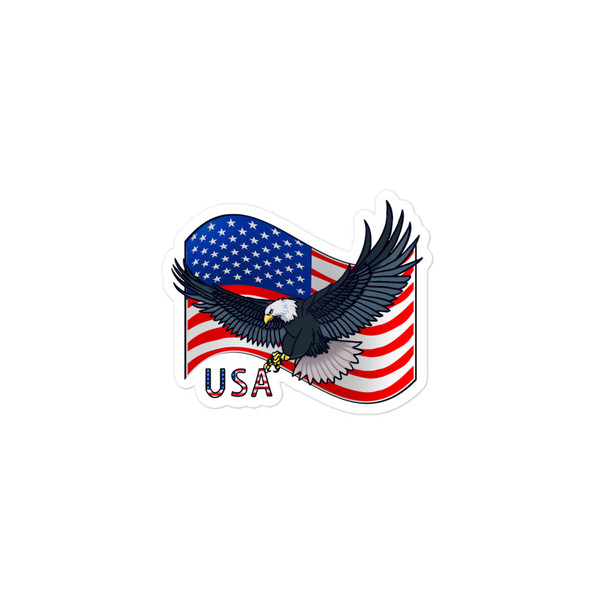 USA Flag Eagle Bubble-free sticker