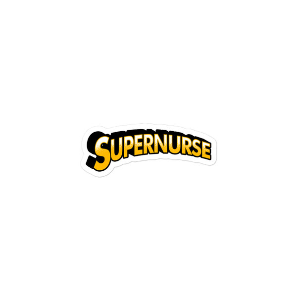 Super Nurse text Bubble-free sticker