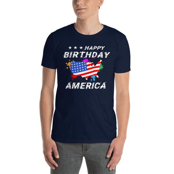 Happy Birthday America Short-Sleeve Unisex T-Shirt