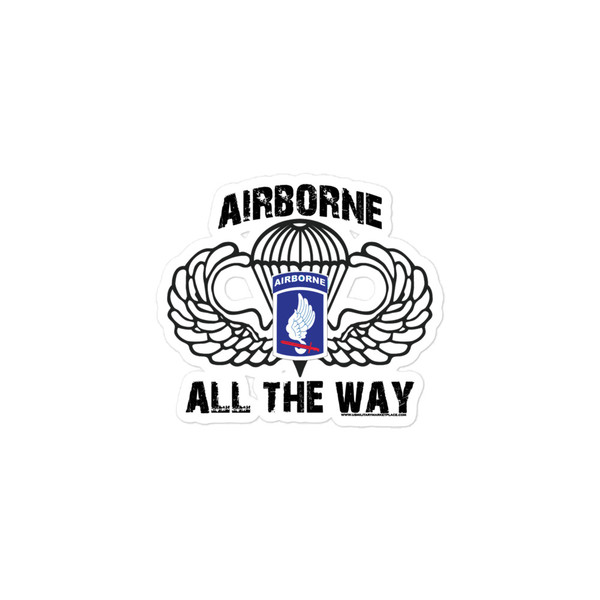173rd Airborne All the Way Bubble-free stickers