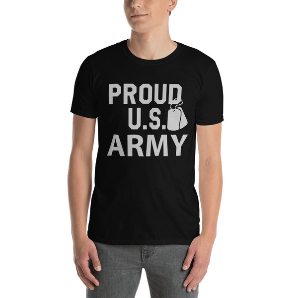 Proud US Army (Tags) Short-Sleeve Unisex T-Shirt