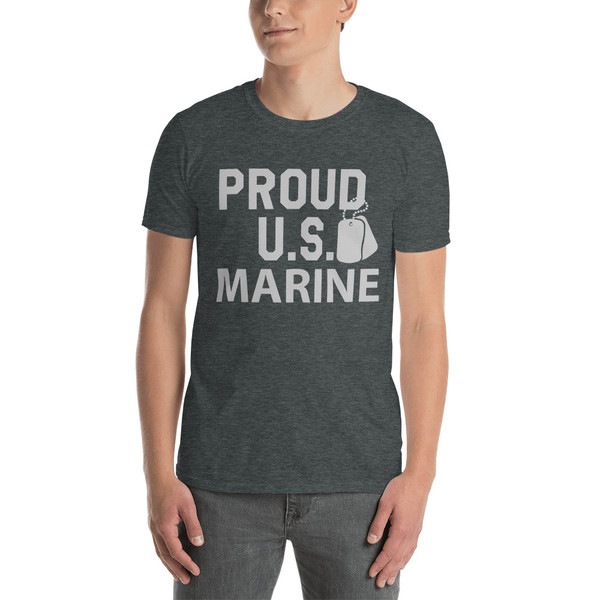 Proud US Marine (Tags) Short-Sleeve Unisex T-Shirt
