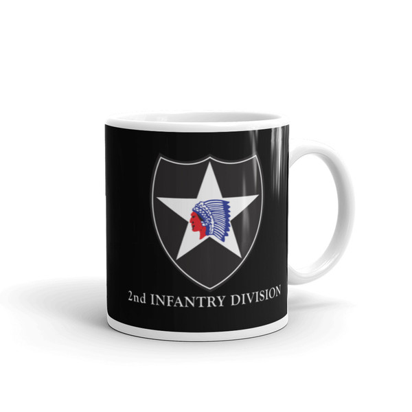 2nd Infantry Division White glossy mug