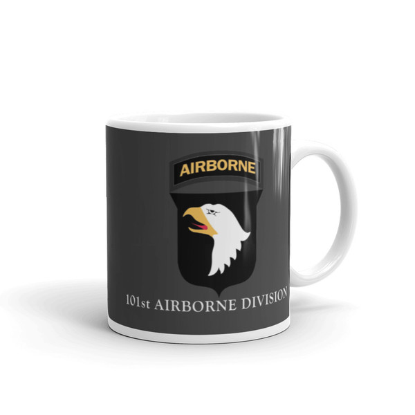 101st Airborne Division White glossy mug
