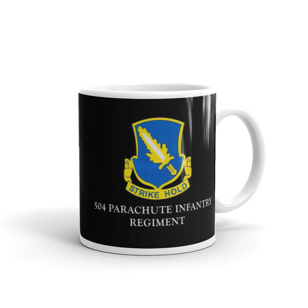 504 Parachute Infantry Regiment White glossy mug