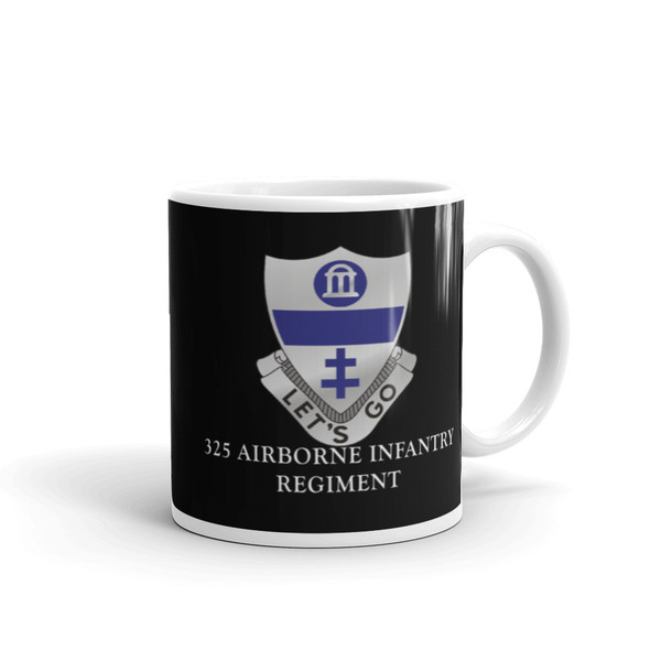 325 Airborne Infantry Regiment White glossy mug