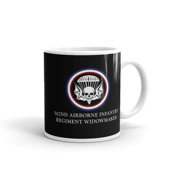 502nd Airborne Infantry Regiment Widowmaker White glossy mug