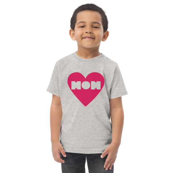 Mom Heart Toddler jersey t-shirt