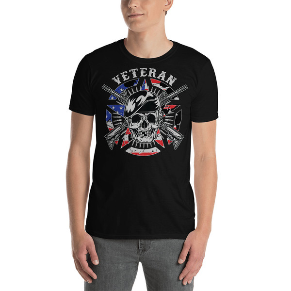 Veteran (Skull & Cross Rifles) Short-Sleeve Unisex T-Shirt