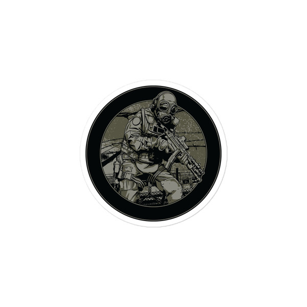 Gas Mask Veteran Bubble-free stickers