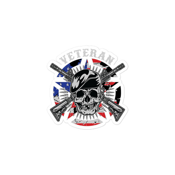 Veteran (Skull & Cross Rifles) Bubble-free stickers