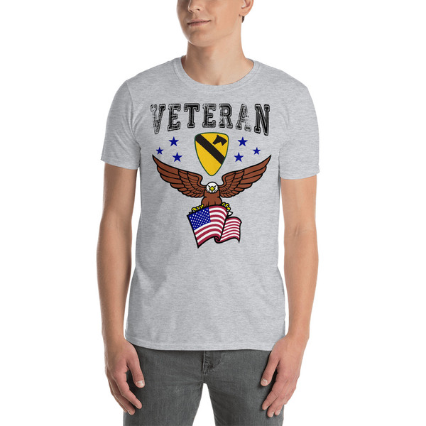 1st Cavalry Veteran (American Eagle) Short-Sleeve Unisex T-Shirt