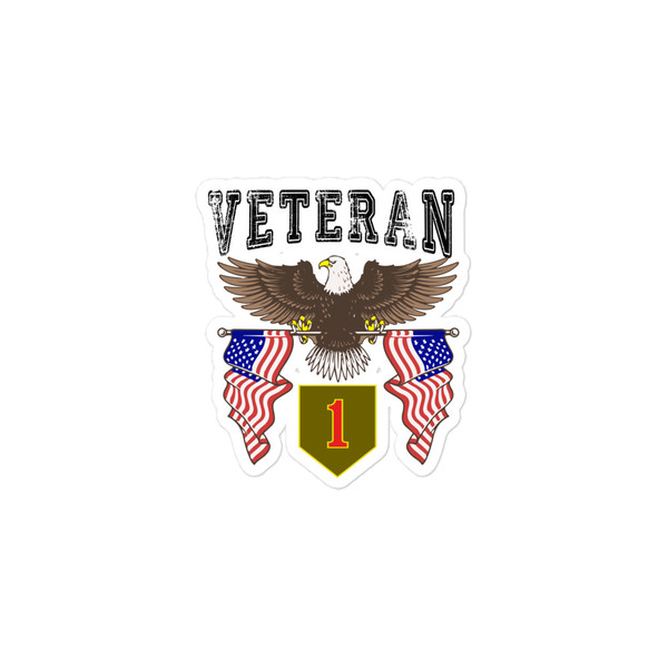 1st Infantry Veteran (American Eagle 2)  Bubble-free stickers