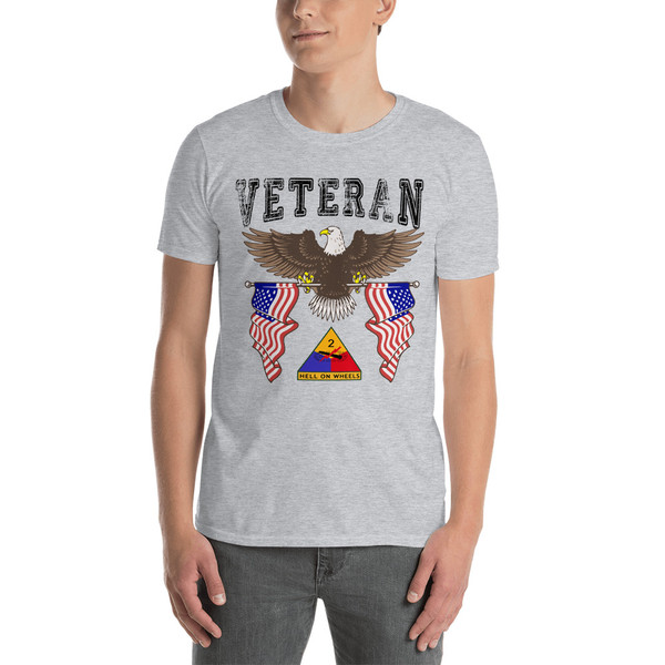 2nd Armored Division Veteran (American Eagle 2) Short-Sleeve Unisex T-Shirt