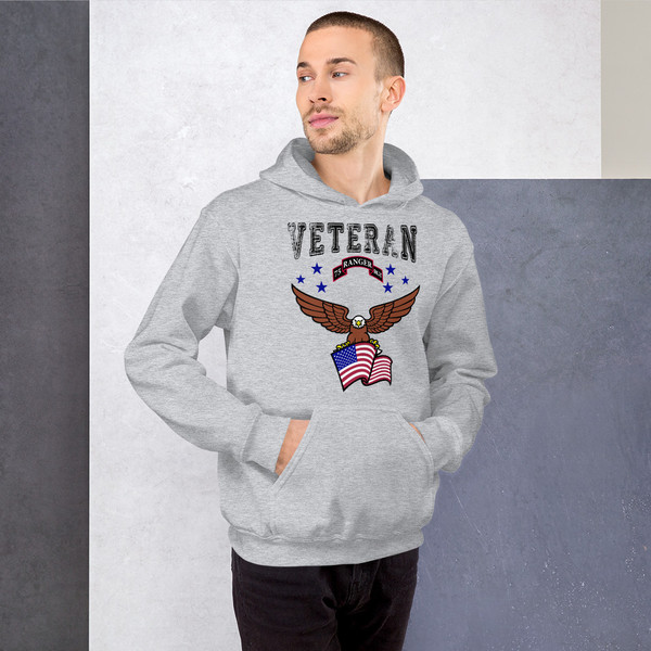 75th Ranger Veteran (American Eagle) Unisex Hoodie