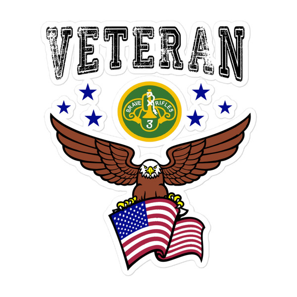 3rd ACR Veteran (American Eagle) Bubble-free stickers
